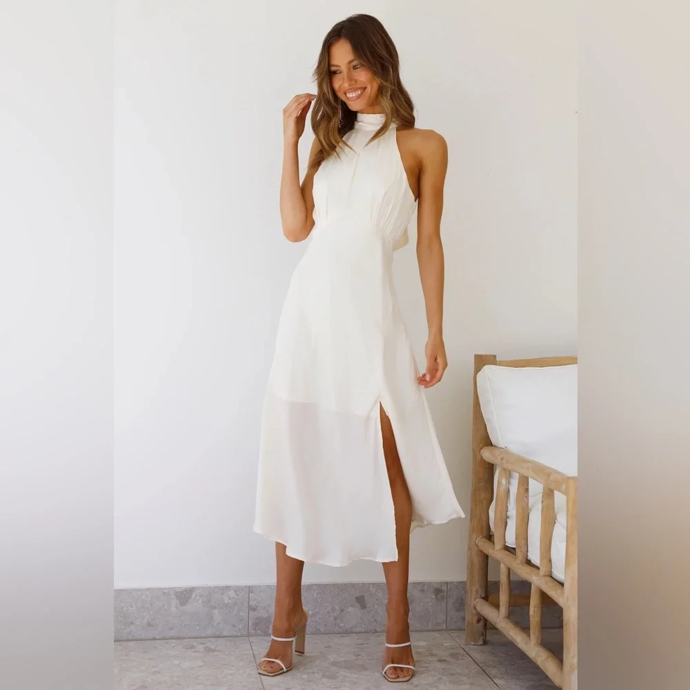 Brand New NO TEARS HERE MAXI DRESS CREAM - Picture 2 of 5